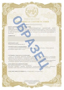 Образец Сертификат СТО 01.064.00220722.2-2020 Астрахань Сертификат СТО 01.064.00220722.2-2020 